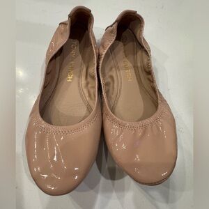 Tory Burch Eddie Ballet Patent in Goan Sand Color
